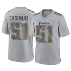 Johmsee MN.Vikings #51 Blake Cashman Player Gray Atmosphere Fashion Home Game Stitched Jerseys