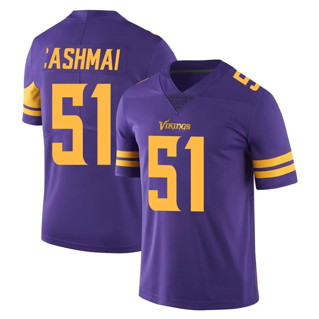 Johmsee MN.Vikings #51 Blake Cashman Player Purple Limited Color Rush Home Game Stitched Jerseys
