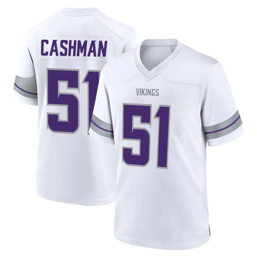 Johmsee MN.Vikings #51 Blake Cashman Player White Alternate Home Game Stitched Jerseys