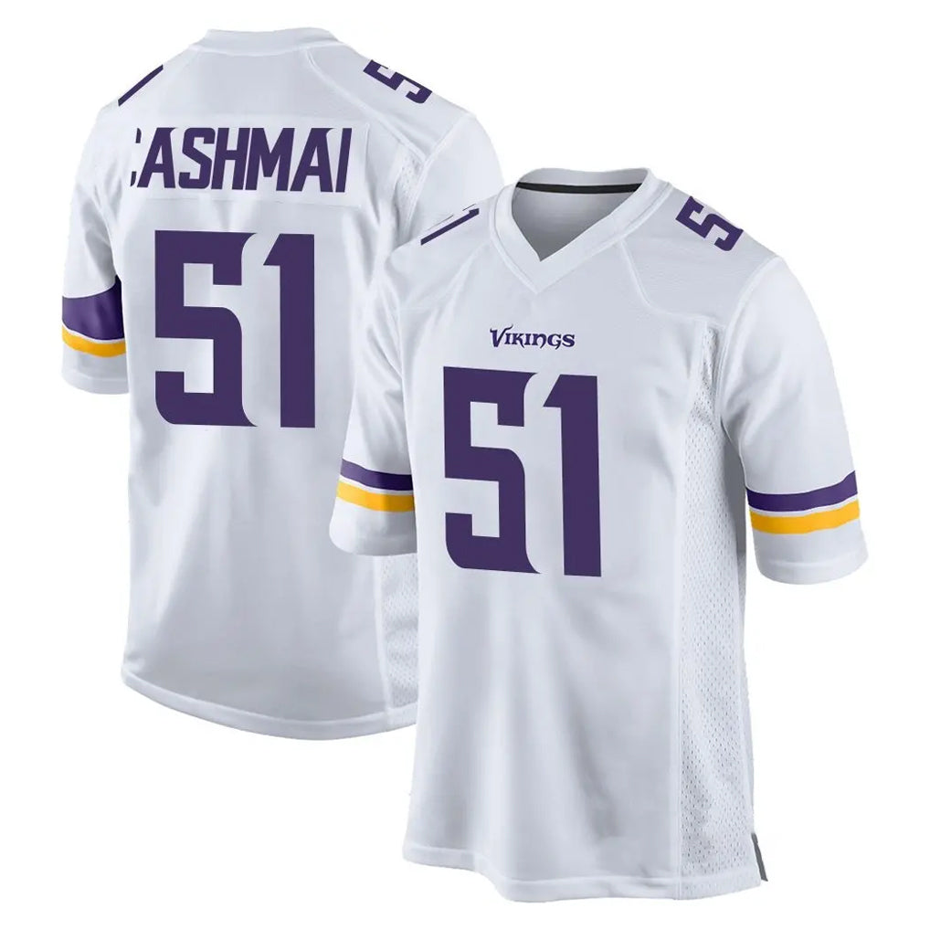 Johmsee MN.Vikings #51 Blake Cashman Player White Home Game Stitched Jerseys