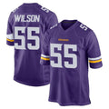Johmsee MN.Vikings #55 Eric Wilson Player Purple Home Game Stitched Jerseys