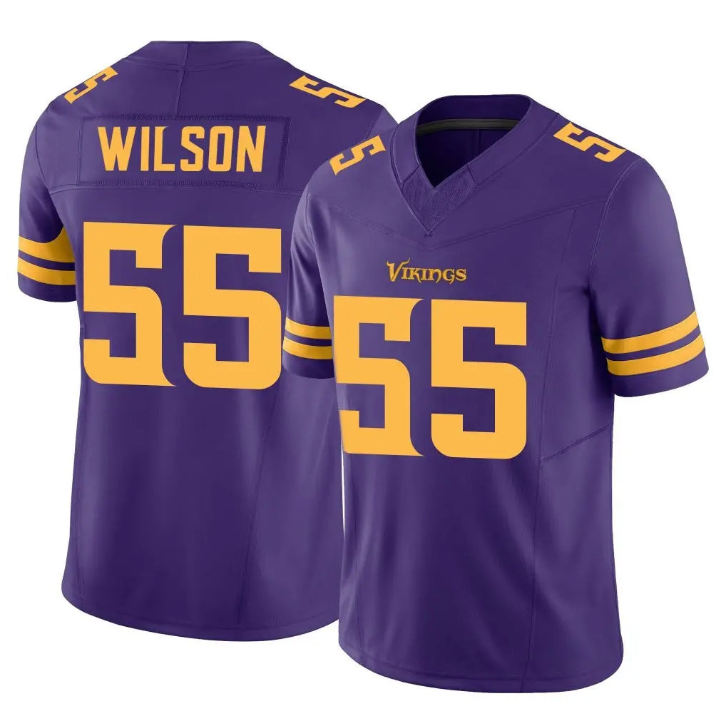 Johmsee MN.Vikings #55 Eric Wilson Player Purple Limited Alternate Vapor F.U.S.E. Home Game Stitched Jerseys