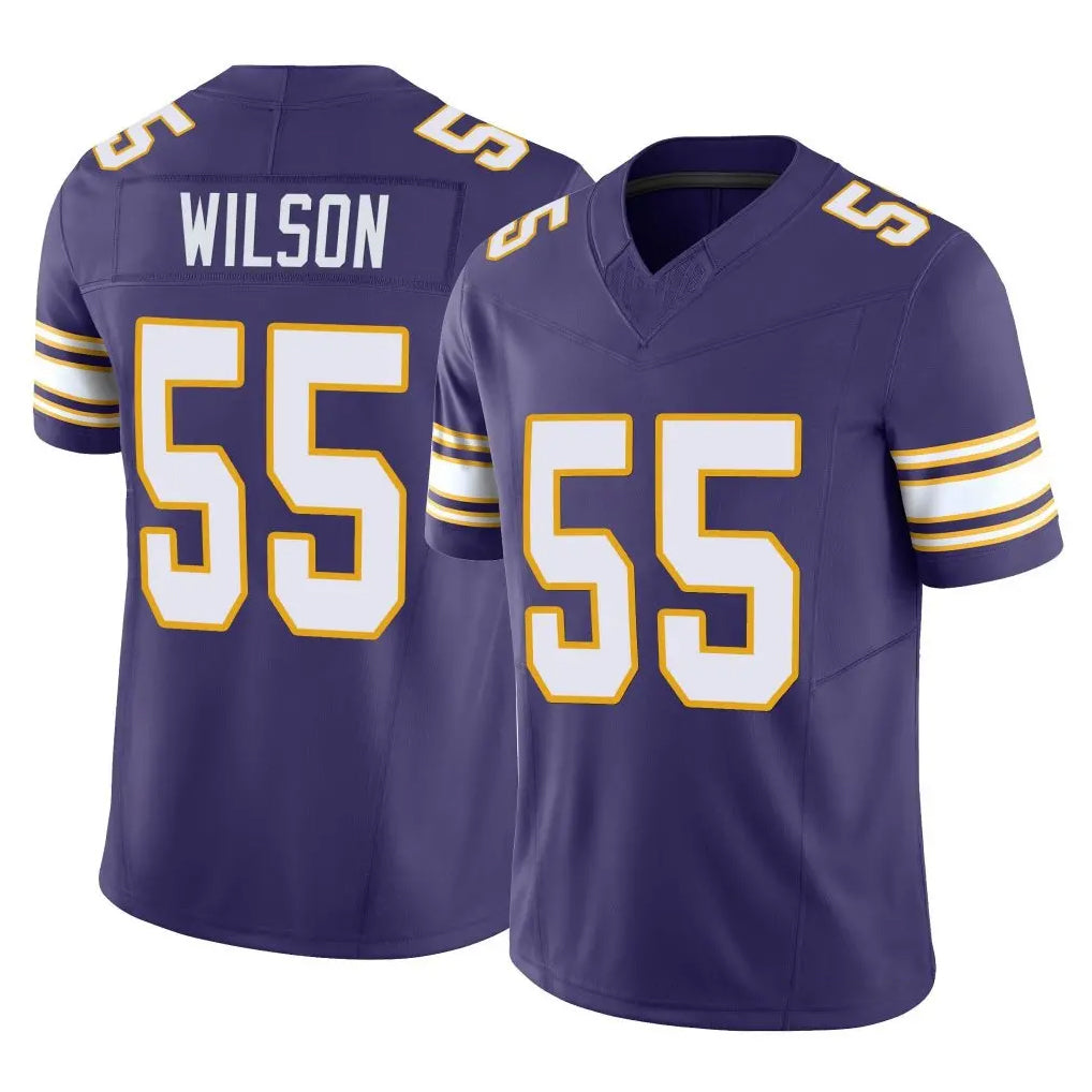 Johmsee MN.Vikings #55 Eric Wilson Player Purple Limited Classic Vapor F.U.S.E. Home Game Stitched Jerseys