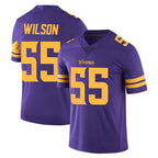 Johmsee MN.Vikings #55 Eric Wilson Player Purple Limited Color Rush Home Game Stitched Jerseys