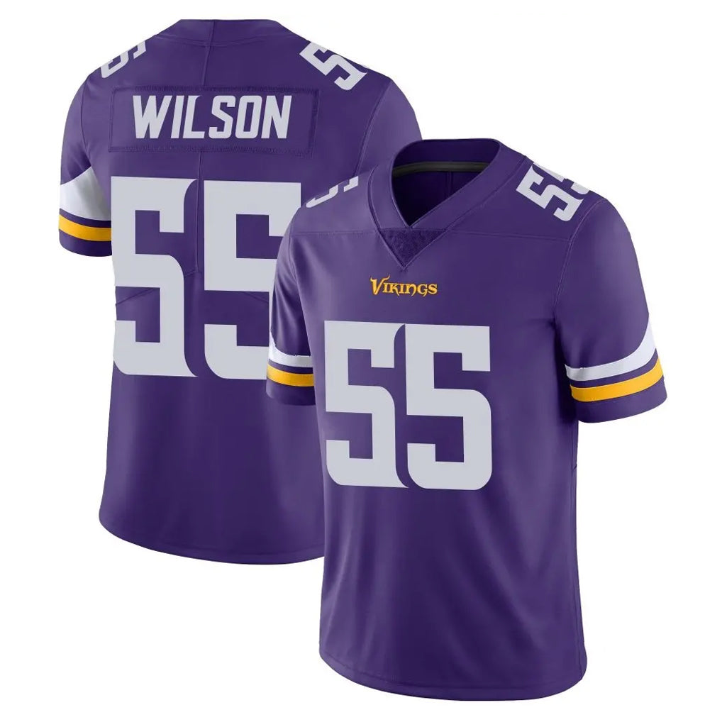 Johmsee MN.Vikings #55 Eric Wilson Player Purple Limited Vapor Untouchable Home Game Stitched Jerseys