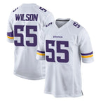 Johmsee MN.Vikings #55 Eric Wilson Player White Home Game Stitched Jerseys