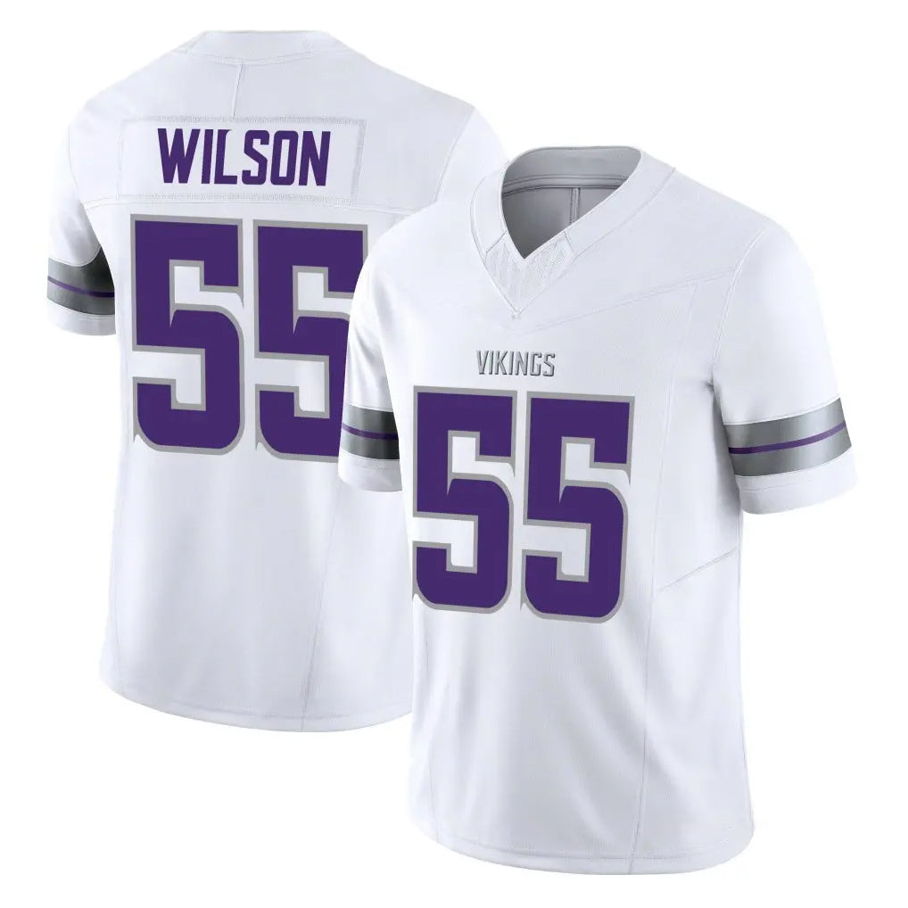 Johmsee MN.Vikings #55 Eric Wilson Player White Limited Alternate Vapor F.U.S.E. Home Game Stitched Jerseys
