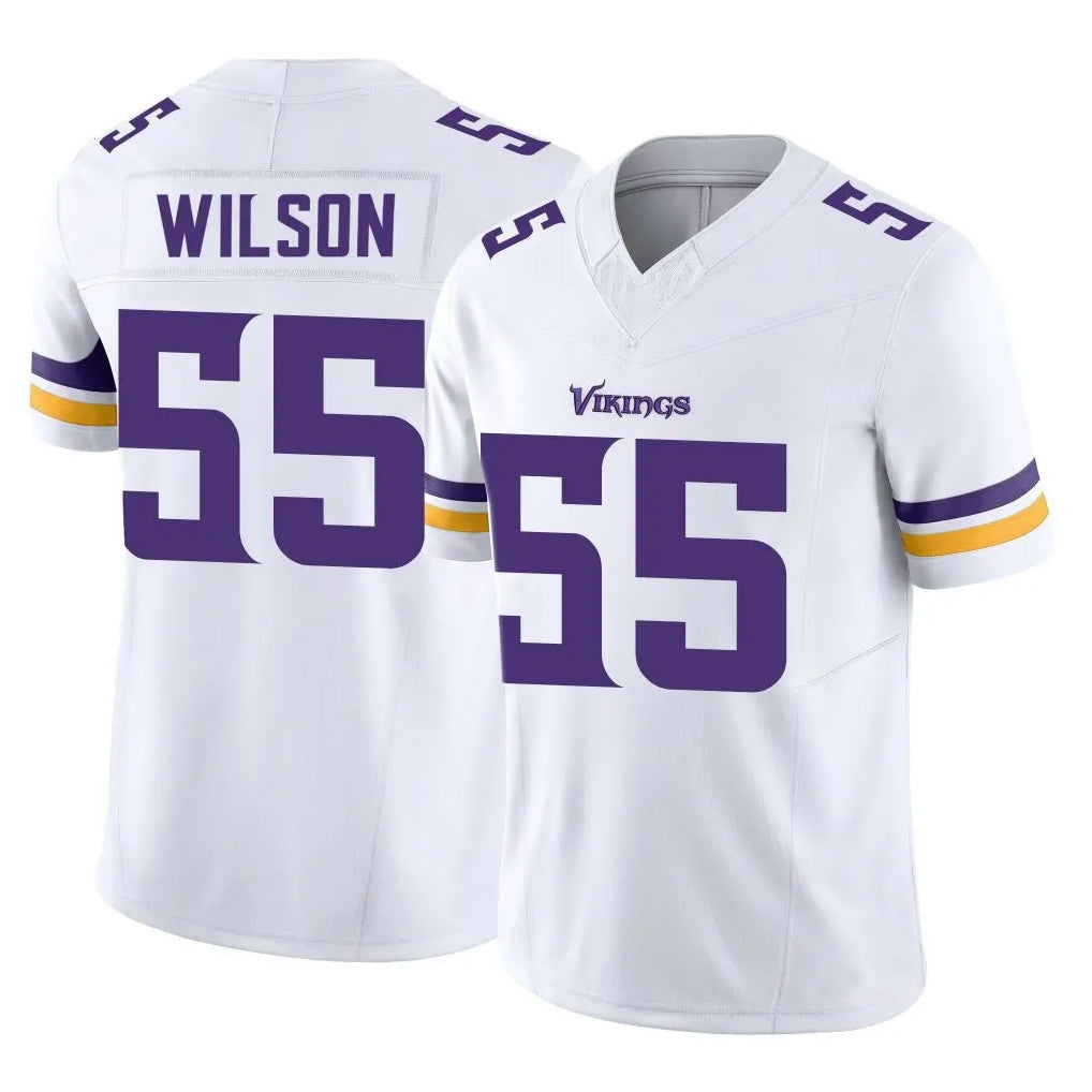 Johmsee MN.Vikings #55 Eric Wilson Player White Limited Vapor F.U.S.E. Home Game Stitched Jerseys