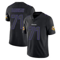 Johmsee MN.Vikings #71 Christian Darrisaw Player Black Impact LImited Home Game Stitched Jerseys