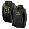 Johmsee MN.Vikings #71 Christian Darrisaw Player Black Salute to Service Hoodies Limited Game Stitched Jerseys
