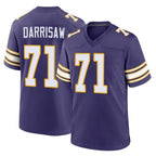 Johmsee MN.Vikings #71 Christian Darrisaw Player Purple Classic Home Game Stitched Jerseys