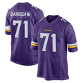 Johmsee MN.Vikings #71 Christian Darrisaw Player Purple Home Game Stitched Jerseys