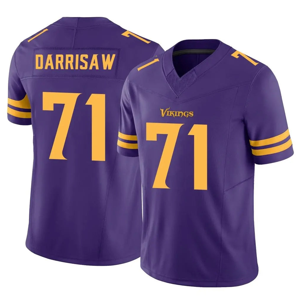 Johmsee MN.Vikings #71 Christian Darrisaw Player Purple Limited Alternate Vapor F.U.S.E. Home Game Stitched Jerseys