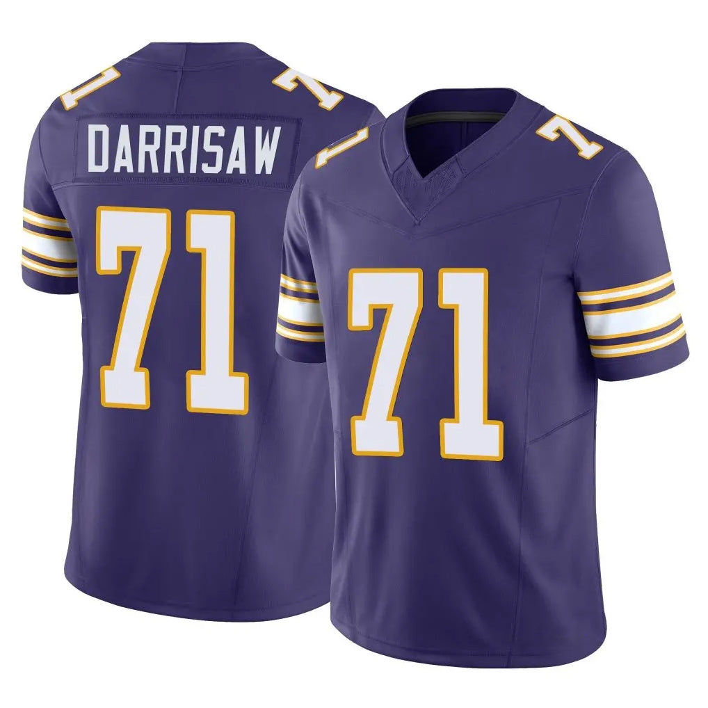 Johmsee MN.Vikings #71 Christian Darrisaw Player Purple Limited Classic Vapor F.U.S.E. Home Game Stitched Jerseys