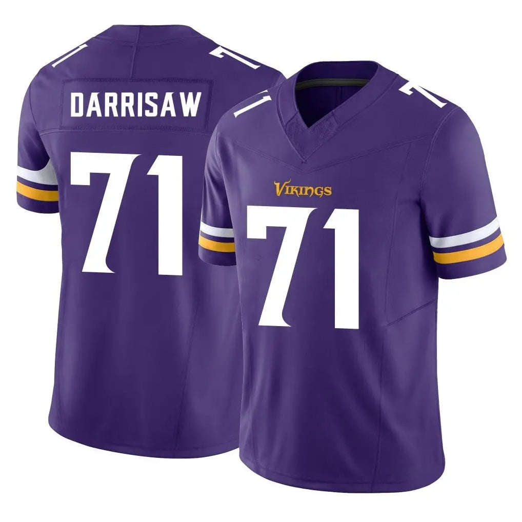 Johmsee MN.Vikings #71 Christian Darrisaw Player Purple Limited Vapor F.U.S.E. Home Game Stitched Jerseys