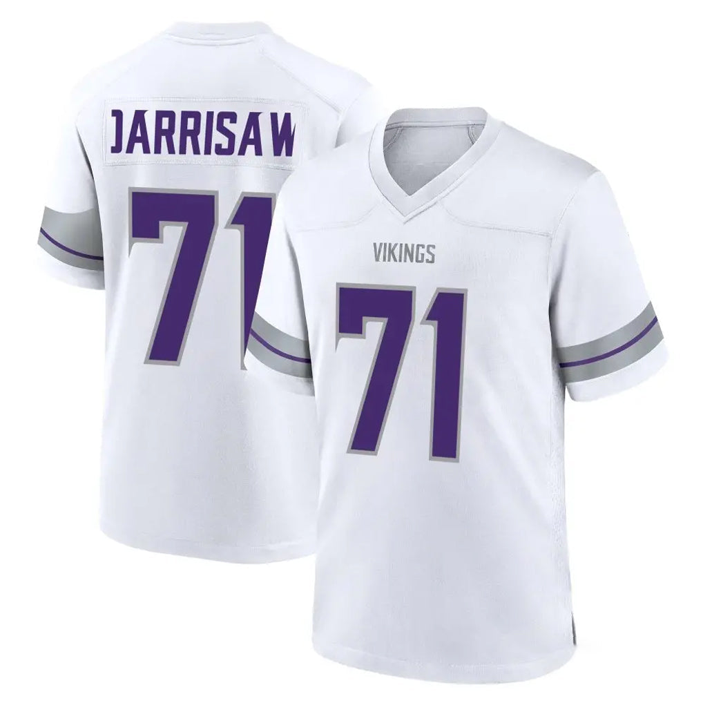 Johmsee MN.Vikings #71 Christian Darrisaw Player White Alternate Home Game Stitched Jerseys