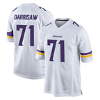 Johmsee MN.Vikings #71 Christian Darrisaw Player White Home Game Stitched Jerseys