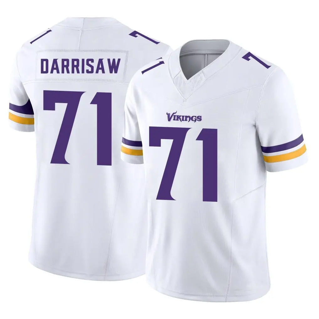 Johmsee MN.Vikings #71 Christian Darrisaw Player White Limited Vapor F.U.S.E. Home Game Stitched Jerseys