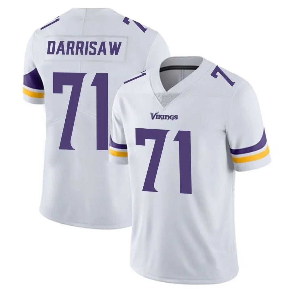 Johmsee MN.Vikings #71 Christian Darrisaw Player White Limited Vapor Untouchable Home Game Stitched Jerseys