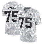 Johmsee MN.Vikings #75 Brian O'Neill Player Arctic Camo Salute To Service Limited Game Stitched Jerseys