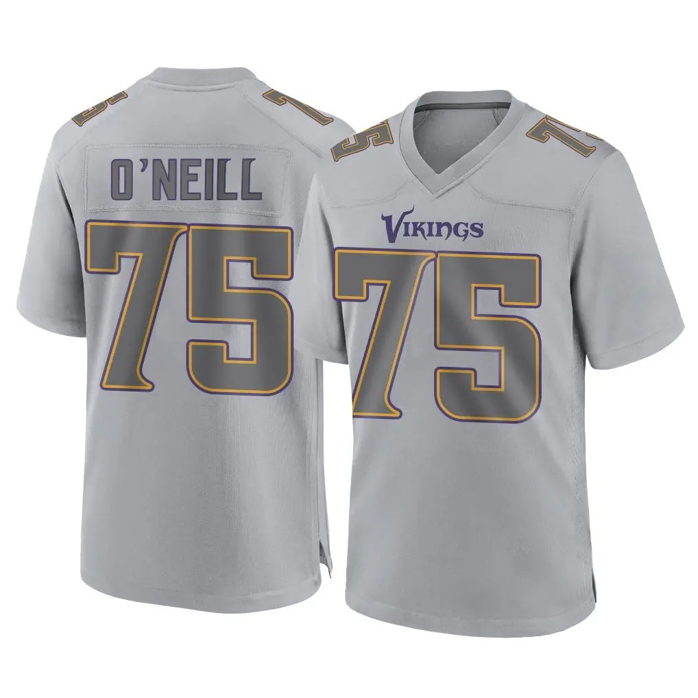 Johmsee MN.Vikings #75 Brian O'Neill Player Gray Atmosphere Fashion Home Game Stitched Jerseys