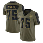 Johmsee MN.Vikings #75 Brian O'Neill Player Olive Salute To Service Limited Game Stitched Jerseys