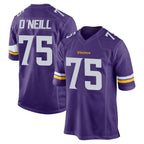 Johmsee MN.Vikings #75 Brian O'Neill Player Purple Home Game Stitched Jerseys