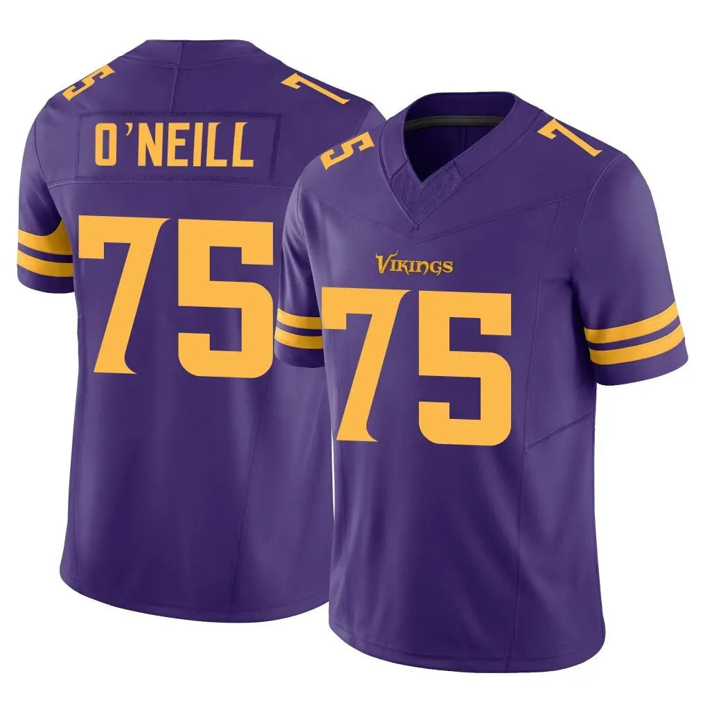 Johmsee MN.Vikings #75 Brian O'Neill Player Purple Limited Alternate Vapor F.U.S.E. Home Game Stitched Jerseys