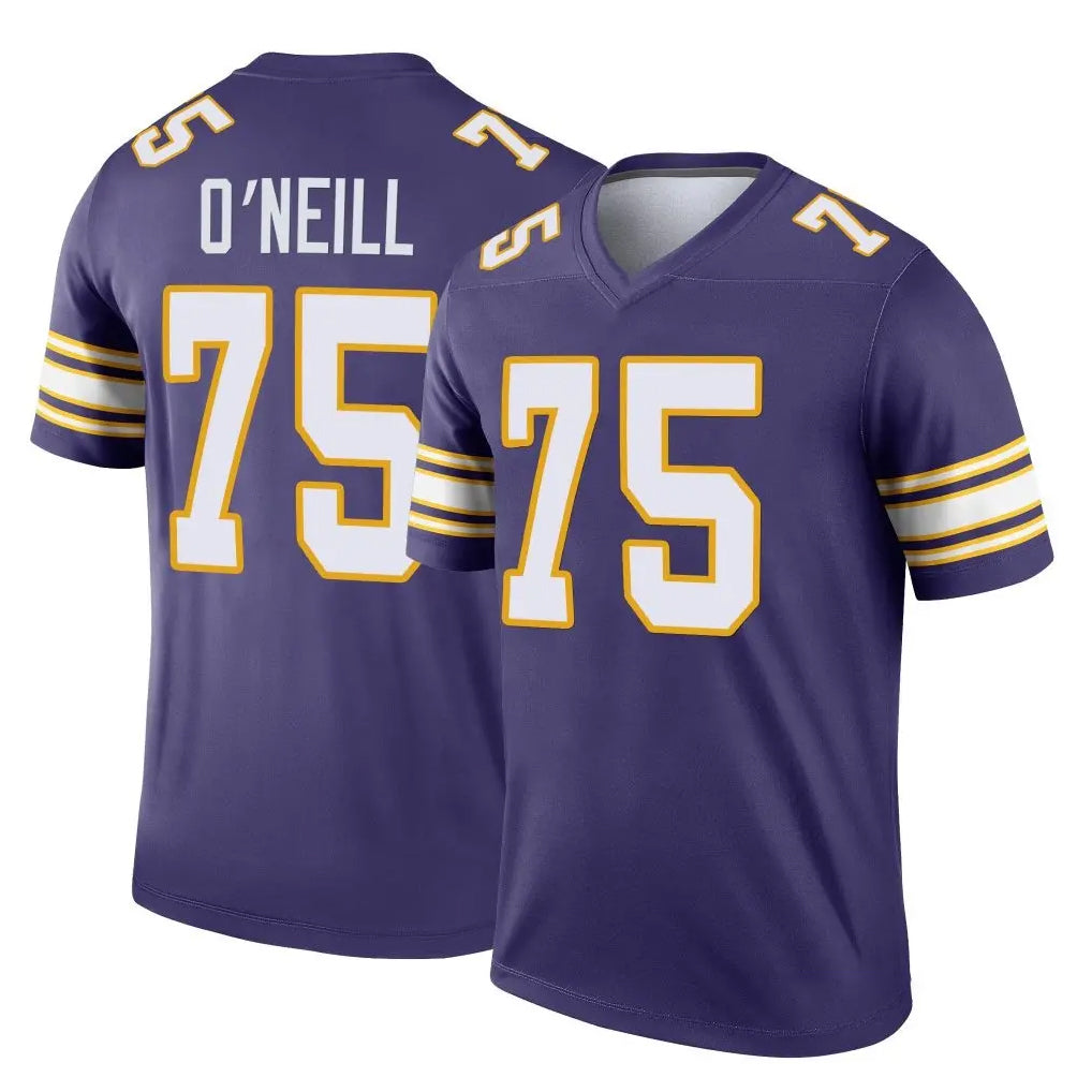 Johmsee MN.Vikings #75 Brian O'Neill Player Purple Limited Classic Home Game Stitched Jerseys