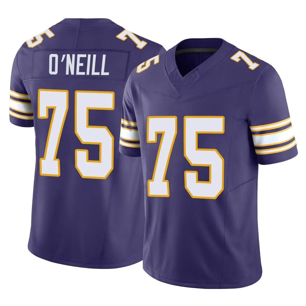 Johmsee MN.Vikings #75 Brian O'Neill Player Purple Limited Classic Vapor F.U.S.E. Home Game Stitched Jerseys