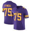 Johmsee MN.Vikings #75 Brian O'Neill Player Purple Limited Color Rush Home Game Stitched Jerseys