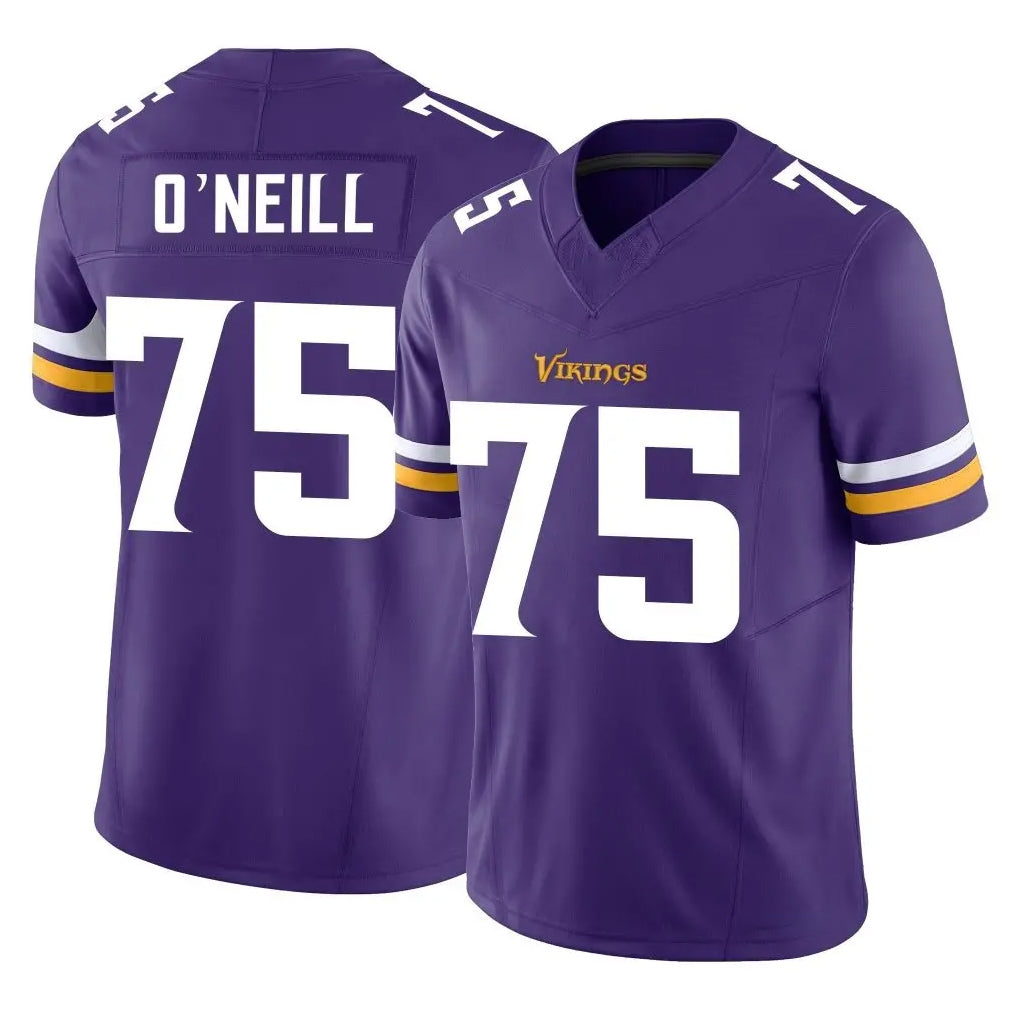 Johmsee MN.Vikings #75 Brian O'Neill Player Purple Limited Vapor F.U.S.E. Home Game Stitched Jerseys