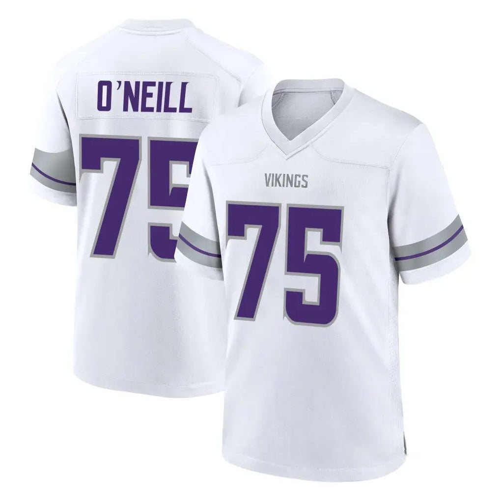 Johmsee MN.Vikings #75 Brian O'Neill Player White Alternate Home Game Stitched Jerseys