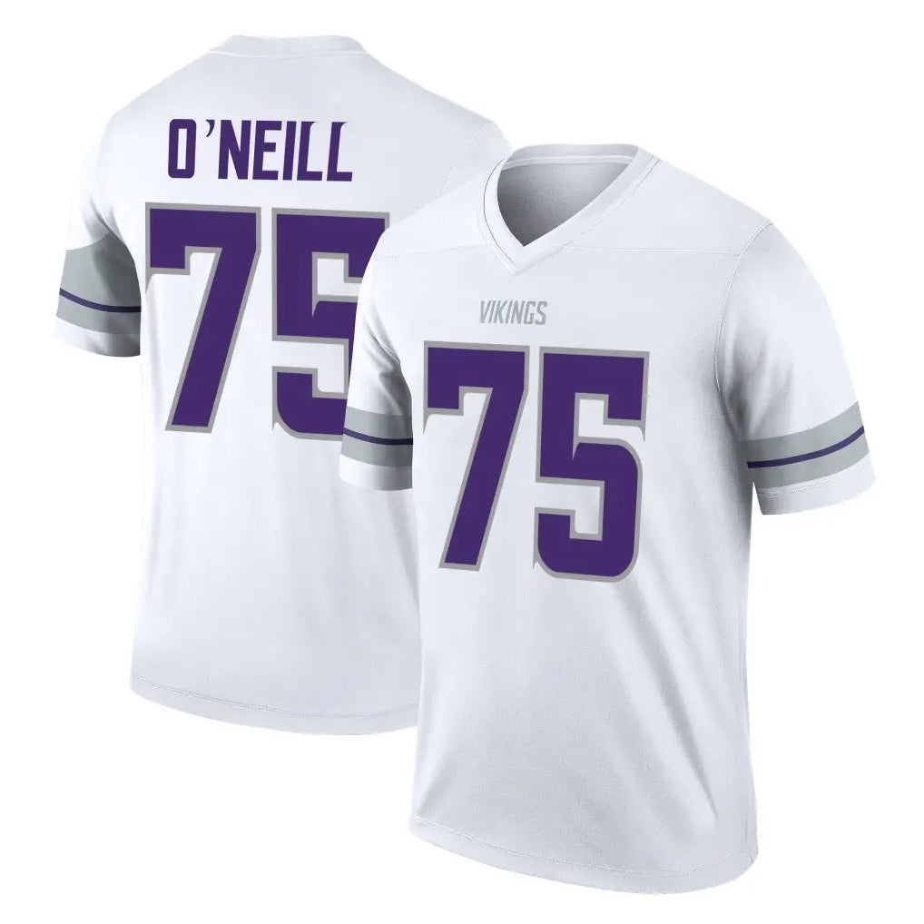 Johmsee MN.Vikings #75 Brian O'Neill Player White Alternate Legend Home Game Stitched Jerseys