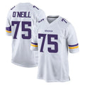 Johmsee MN.Vikings #75 Brian O'Neill Player White Home Game Stitched Jerseys