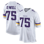 Johmsee MN.Vikings #75 Brian O'Neill Player White Home Game Stitched Jerseys