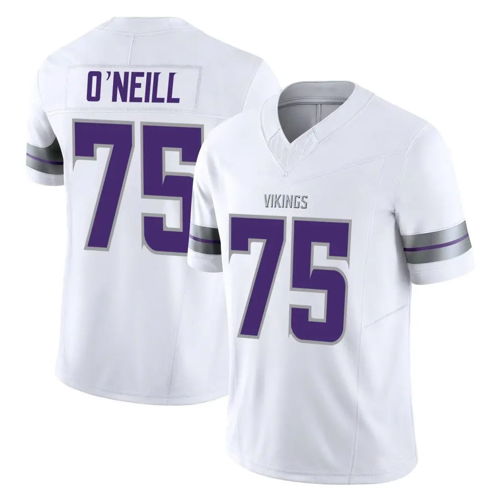 Johmsee MN.Vikings #75 Brian O'Neill Player White Limited Alternate Vapor F.U.S.E. Home Game Stitched Jerseys