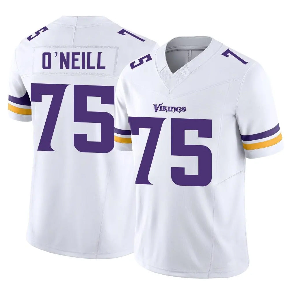 Johmsee MN.Vikings #75 Brian O'Neill Player White Limited Vapor F.U.S.E. Home Game Stitched Jerseys