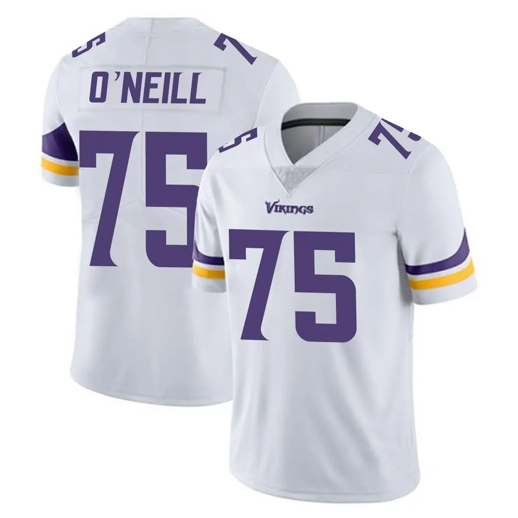 Johmsee MN.Vikings #75 Brian O'Neill Player White Limited Vapor Untouchable Home Game Stitched Jerseys