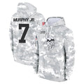 Johmsee MN.Vikings #7 Byron Murphy Jr. Player Arctic Camo Salute to Service Pullover Hoodies Limited Game Stitched Jerseys