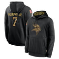 Johmsee MN.Vikings #7 Byron Murphy Jr. Player Black Salute to Service Hoodies Limited Game Stitched Jerseys