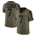 Johmsee MN.Vikings #7 Byron Murphy Jr. Player Olive Salute To Service Limited Game Stitched Jerseys