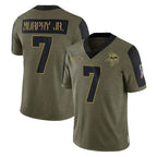 Johmsee MN.Vikings #7 Byron Murphy Jr. Player Olive Salute To Service Limited Game Stitched Jerseys