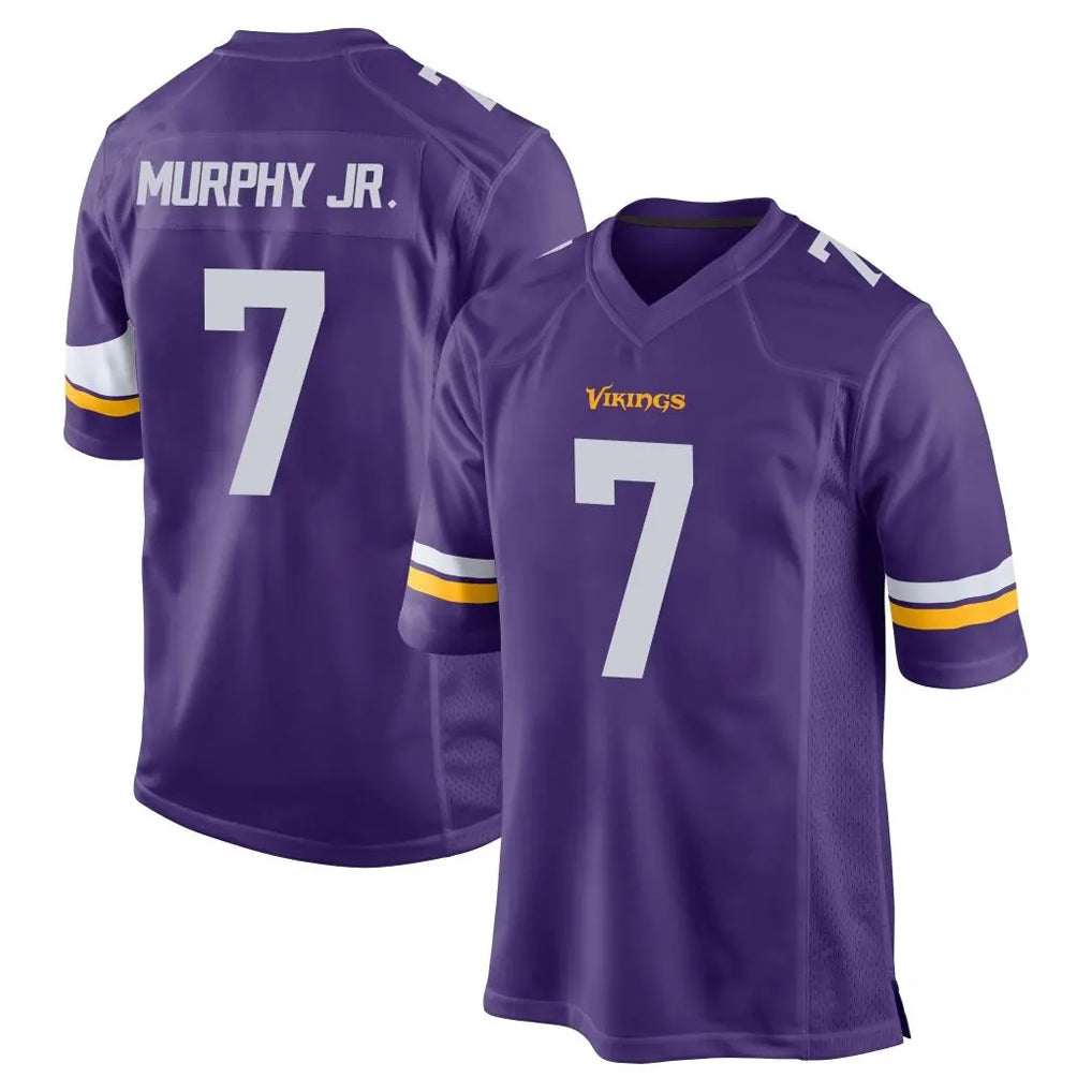 Johmsee MN.Vikings #7 Byron Murphy Jr. Player Purple Home Game Stitched Jerseys