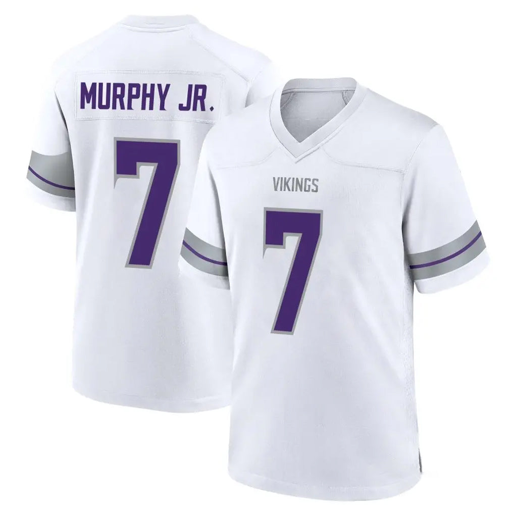 Johmsee MN.Vikings #7 Byron Murphy Jr. Player White Alternate Home Game Stitched Jerseys