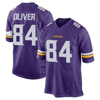 Johmsee MN.Vikings #84 Josh Oliver Player Purple Home Game Stitched Jerseys