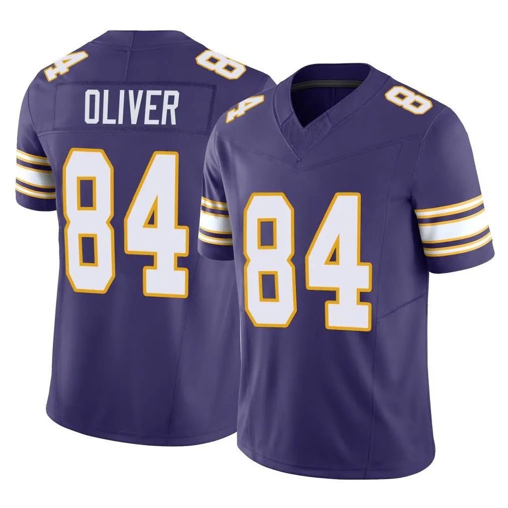 Johmsee MN.Vikings #84 Josh Oliver Player Purple Limited Classic Vapor F.U.S.E. Home Game Stitched Jerseys