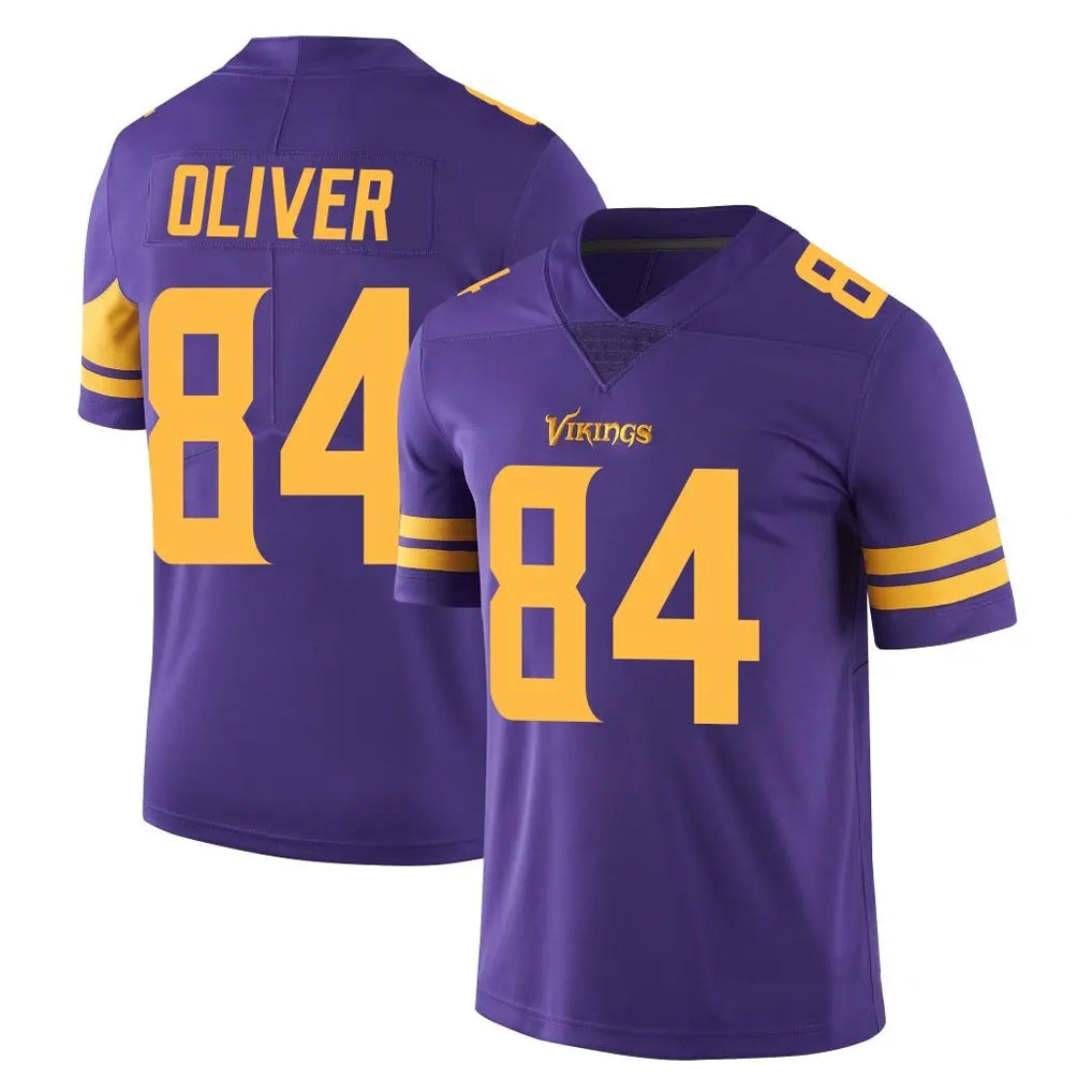Johmsee MN.Vikings #84 Josh Oliver Player Purple Limited Color Rush Home Game Stitched Jerseys