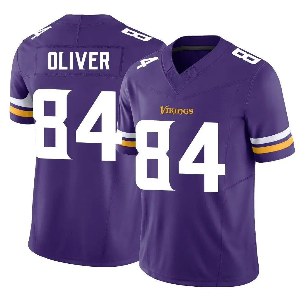 Johmsee MN.Vikings #84 Josh Oliver Player Purple Limited Vapor F.U.S.E. Home Game Stitched Jerseys