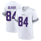 Johmsee MN.Vikings #84 Josh Oliver Player White Alternate Home Game Stitched Jerseys